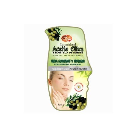 Mascarilla Facial - Aceite Oliva y Manteca Karite - S&S - 15 ml