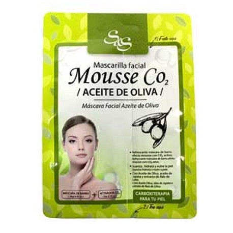 Mascarilla Facial - Mousse CO2 - Aceite de Oliva - S&S